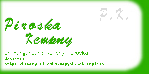 piroska kempny business card